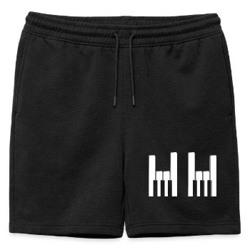 Piano Keys Finger Horns - Mens' Premium Organic Sweatshorts - black - Front - AI Model Male 178 light (178cm)