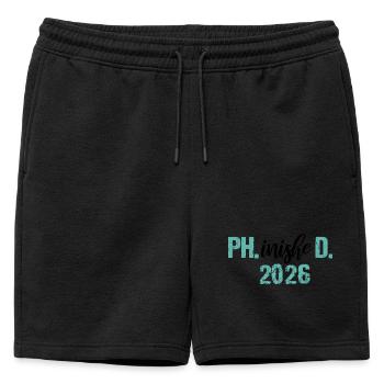 Doktor 2026 Abschluss Philister Dissertation Phd - Männer Premium Organic Sweatshorts - Schwarz - Vorne - AI Model Male 178 light (178cm)