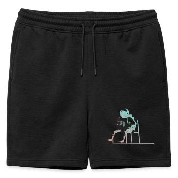 astronaute - Short de survêtement homme premium - noir - Devant - AI Model Male 178 light (178cm)