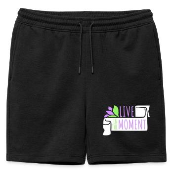 Vivre dans l’instant Pleine conscience de la présence - Short de survêtement homme premium - noir - Devant - AI Model Male 178 light (178cm)