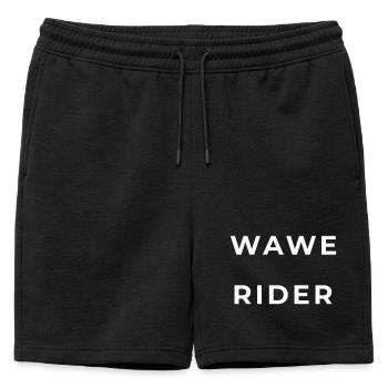 Coureur des Vagues - Short de survêtement homme premium - noir - Devant - AI Model Male 178 light (178cm)