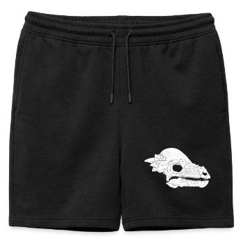 Crâne fossile de Pachycephalosaurus - Short de survêtement homme premium - noir - Devant - AI Model Male 178 light (178cm)