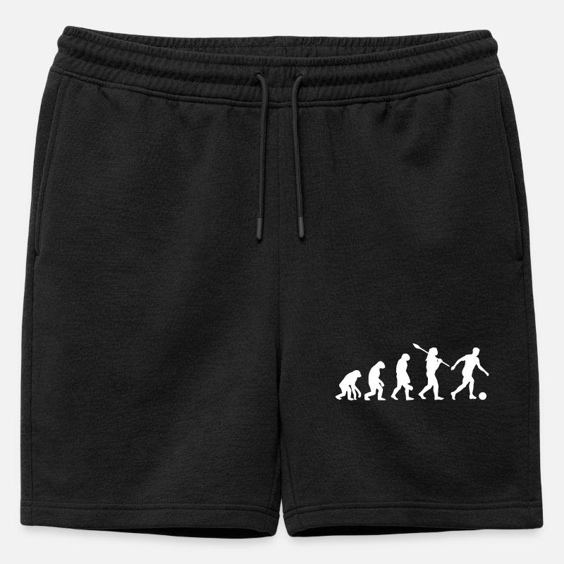 Fußball Evolution | Soccer Evolution - Männer Premium Organic Sweatshorts - Schwarz