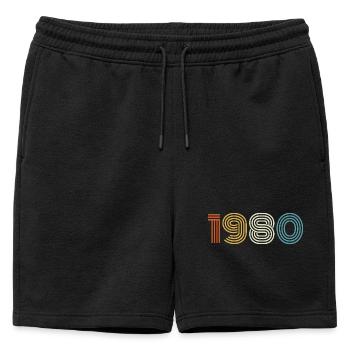 1980 Cadeau 1980 Vintage 1980 - Short de survêtement homme premium - noir - Devant - AI Model Male 178 light (178cm)