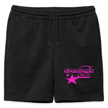 Étoile de Caisse Néon - Short de survêtement homme premium - noir - Devant - AI Model Male 178 light (178cm)