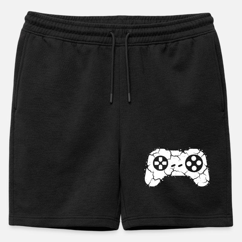 Controller Risse Rage Quit - Männer Premium Organic Sweatshorts - Schwarz