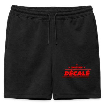 COMPLÈTEMENT DÉCALÉ !  - Short de survêtement homme premium - noir - Devant - AI Model Male 178 light (178cm)