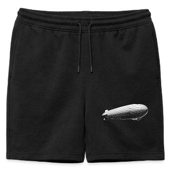 Cool Zeppelin Design – Vintage Aviation - Short de survêtement homme premium - noir - Devant - AI Model Male 178 light (178cm)
