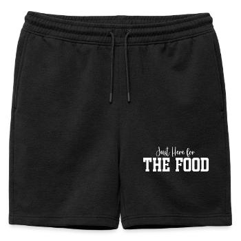 Je suis juste là pour la nourriture - Short de survêtement homme premium - noir - Devant - AI Model Male 178 light (178cm)