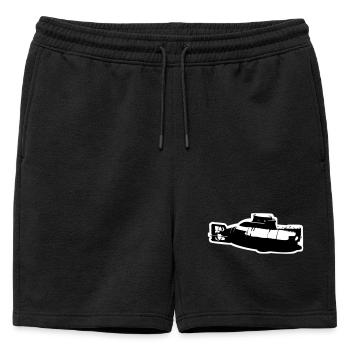 Sous-marin - Short de survêtement homme premium - noir - Devant - AI Model Male 178 light (178cm)