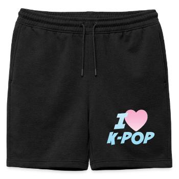 J’adore la K-pop - Short de survêtement homme premium - noir - Devant - AI Model Male 178 light (178cm)