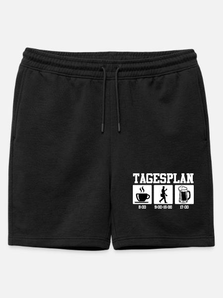 Postman DAILY SCHEDULE Parcel Deliverer Funny - Mens' Premium Organic Sweatshorts - black