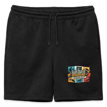 Électricien sous tension qui dit - Short de survêtement homme premium - noir - Devant - AI Model Male 178 light (178cm)