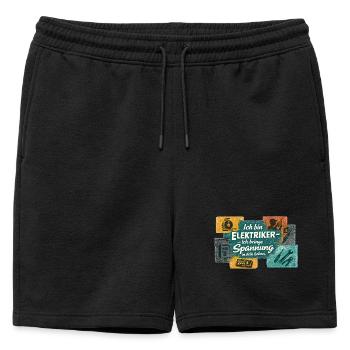 Je suis électricien. Excitation dans la vie. - Short de survêtement homme premium - noir - Devant - AI Model Male 178 light (178cm)