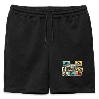 Couvreur disant : Là où vous ne voulez pas vous tenir - Short de survêtement homme premium - noir - Devant - AI Model Male 178 light (178cm)