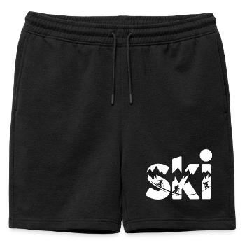 Conception faute de Panorama de la Montagne de Ski - Short de survêtement homme premium - noir - Devant - AI Model Male 178 light (178cm)