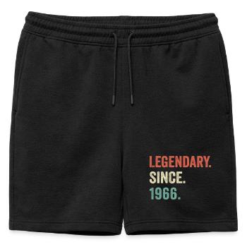 legendary since 1966 - Short de survêtement homme premium - noir - Devant - AI Model Male 178 light (178cm)