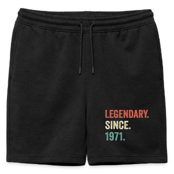 legendary since 1971 - Short de survêtement homme premium - noir - Devant - AI Model Male 178 light (178cm)