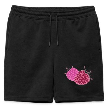 Raspberry Duo Pop Art - Mens' Premium Organic Sweatshorts - black - Front - AI Model Male 178 light (178cm)