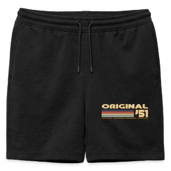 1951 - Short de survêtement homme premium - noir - Devant - AI Model Male 178 light (178cm)
