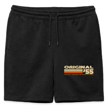 1955 - Short de survêtement homme premium - noir - Devant - AI Model Male 178 light (178cm)