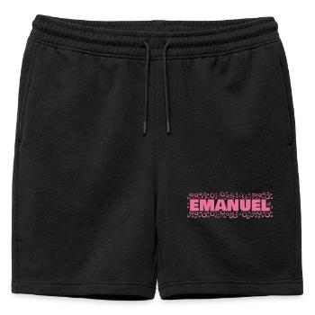 Idée cadeau Emanuel - Short de survêtement homme premium - noir - Devant - AI Model Male 178 light (178cm)