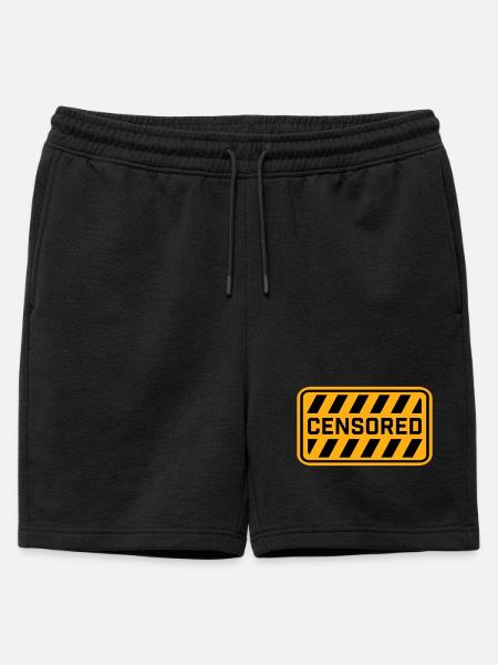 Censored Funny Statement Freedom Logo - Mens' Premium Organic Sweatshorts - black