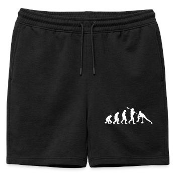 Évolution du design de l’haltérophilie dans les salles de fitness - Short de survêtement homme premium - noir - Devant - AI Model Male 178 light (178cm)