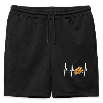 J’adore le fromage - Short de survêtement homme premium - noir - Devant - AI Model Male 178 light (178cm)