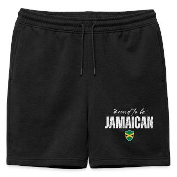 Jamaïcain fier, fabriqué en Jamaïque - Short de survêtement homme premium - noir - Devant - AI Model Male 178 light (178cm)