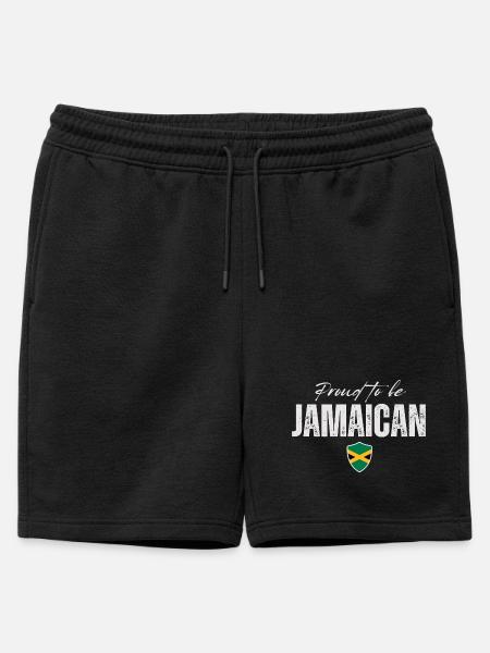 Proud Jamaican, Made in Jamaica - Mens' Premium Organic Sweatshorts - black