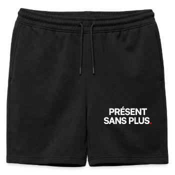 Présent sans plus - Short de survêtement homme premium - noir - Devant - AI Model Male 178 light (178cm)
