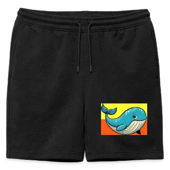 baleine - Short de survêtement homme premium - noir - Devant - AI Model Male 178 light (178cm)