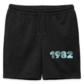 Grunge Naissance 1982 - Short de survêtement homme premium - noir - Devant - AI Model Male 178 light (178cm)