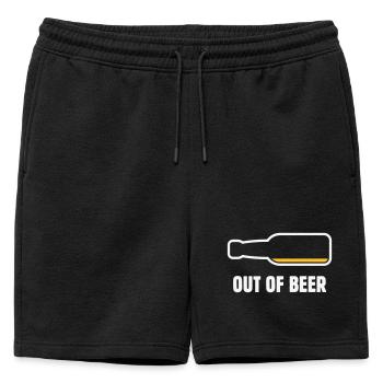 Out Of Beer (Bier / Bierchen / Biertrinker NEG 2C) - Männer Premium Organic Sweatshorts - Schwarz - Vorne - AI Model Male 178 light (178cm)