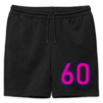 60. 60 ANS. 60e ANNIVERSAIRE. ANNIVERSAIRE 60 ANS. - Short de survêtement homme premium - noir - Devant - AI Model Male 178 light (178cm)