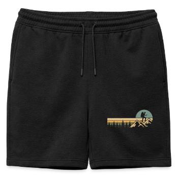 Alps Mountains Hiking Outdoor Hike Hiking - Mens' Premium Organic Sweatshorts - black - Front - AI Model Male 178 light (178cm)