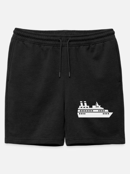 Cruise Ship Silhouette Cruise Ship - Mens' Premium Organic Sweatshorts - black