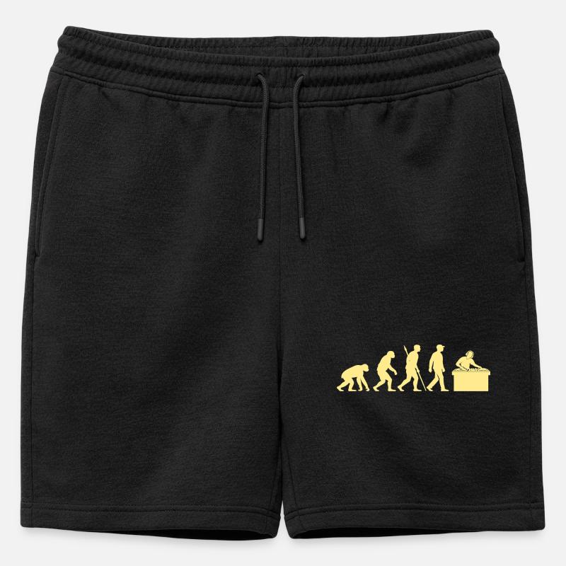 Evolution zum Arbeitsplatz-DJ - Männer Premium Organic Sweatshorts - Schwarz