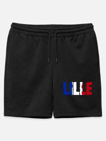 Lille Frankreich - Männer Premium Organic Sweatshorts - Schwarz