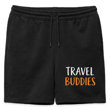Compagnons de voyage - Short de survêtement homme premium - noir - Devant - AI Model Male 178 light (178cm)