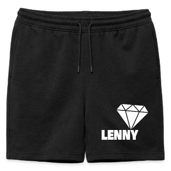 Lenny en diamant - Short de survêtement homme premium - noir - Devant - AI Model Male 178 light (178cm)