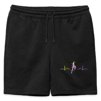 Battement de cœur de Boulderer Bloc Bloc - Short de survêtement homme premium - noir - Devant - AI Model Male 178 light (178cm)