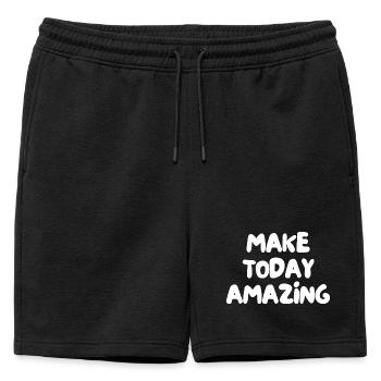 Rendez aujourd’hui incroyable - Short de survêtement homme premium - noir - Devant - AI Model Male 178 light (178cm)