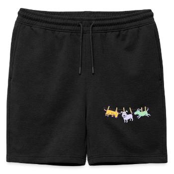 T-shirt pour chien, idée cadeau drôle de corde à linge - Short de survêtement homme premium - noir - Devant - AI Model Male 178 light (178cm)