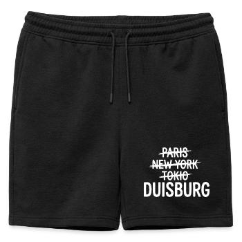 Duisburg, Ruhrpott, Sac de la Ville de la région de la Ruhr, Cap - Short de survêtement homme premium - noir - Devant - AI Model Male 178 light (178cm)