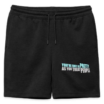 Tu n’es jolie que dans la mesure où tu traites les gens, Ehrlich - Short de survêtement homme premium - noir - Devant - AI Model Male 178 light (178cm)