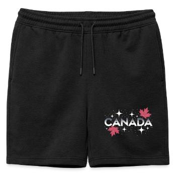 Canada T-Shirt Ahornblatt - Kanada Reise Shirt - Männer Premium Organic Sweatshorts - Schwarz - Vorne - AI Model Male 178 light (178cm)