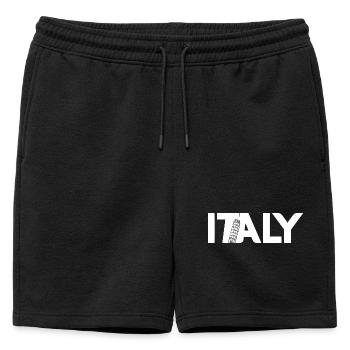 Tour penchée de Pise Italienne Italiens Italie - Short de survêtement homme premium - noir - Devant - AI Model Male 178 light (178cm)