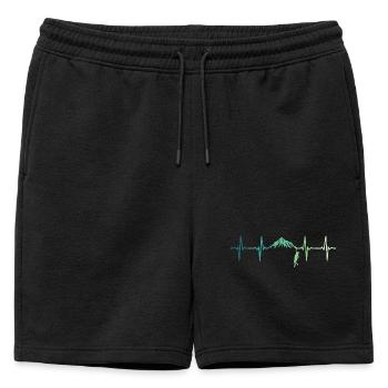 Escalade Battement de cœur grimpeur - Short de survêtement homme premium - noir - Devant - AI Model Male 178 light (178cm)